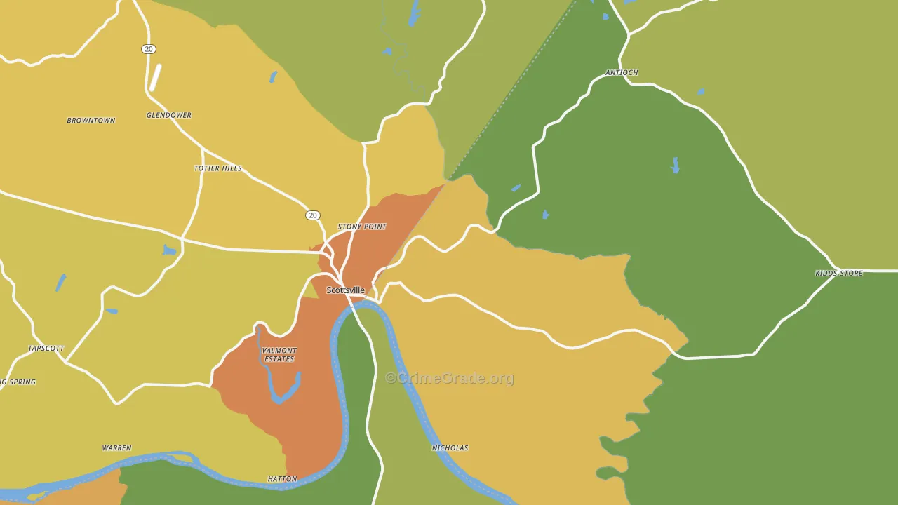 24590, VA Map of Theft Rates