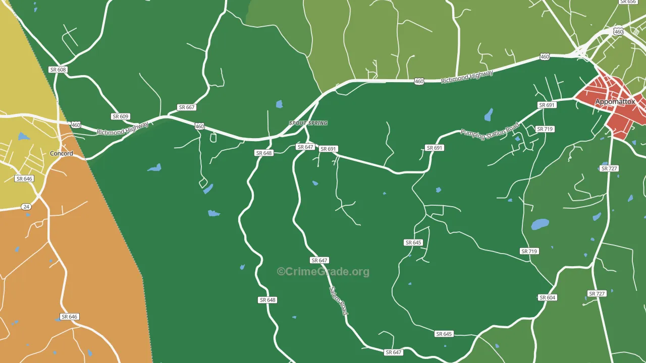 24593, VA Map of Theft Rates