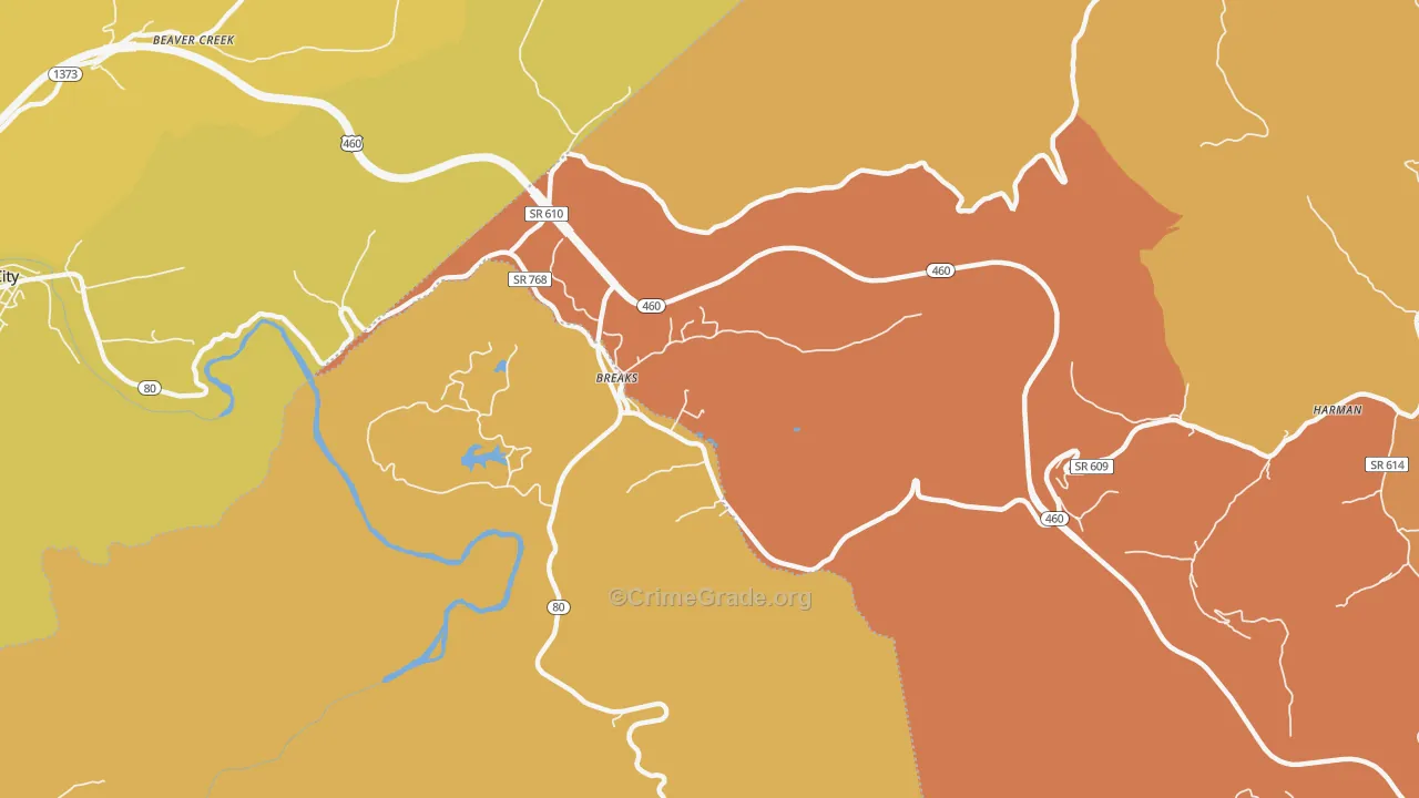 24607, VA Map of Theft Rates