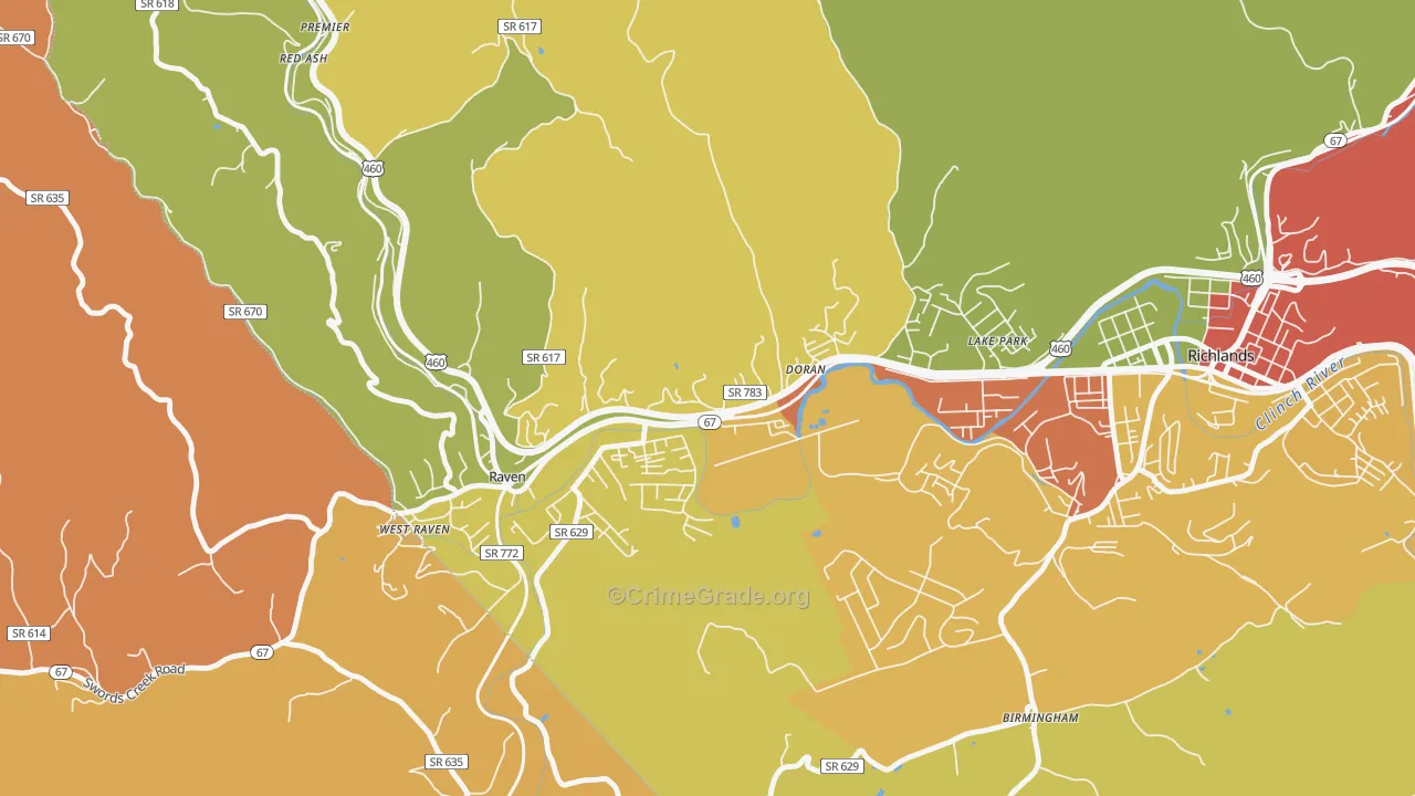 24612, VA Map of Theft Rates