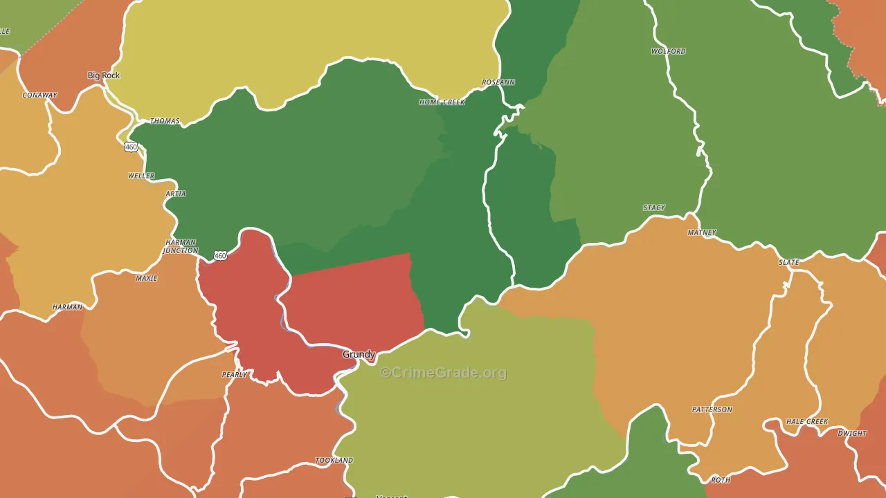 24614, VA Map of Theft Rates