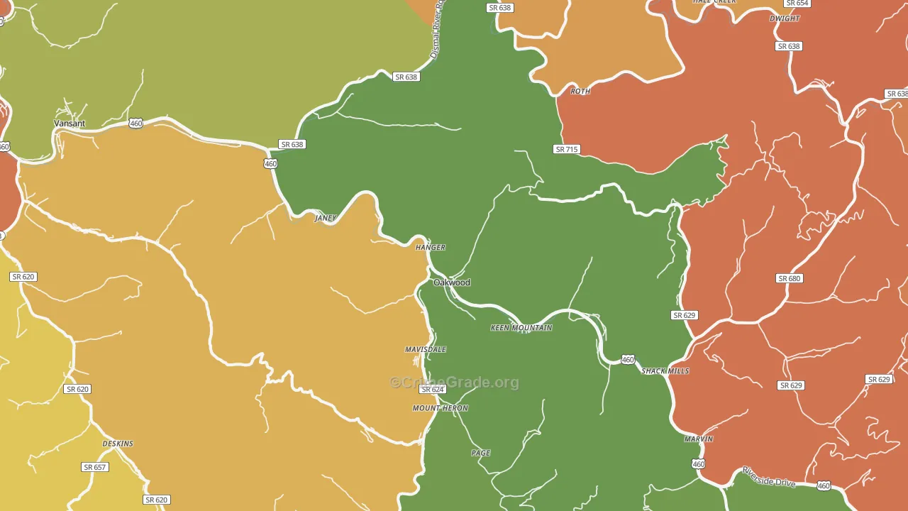 24631, VA Map of Theft Rates
