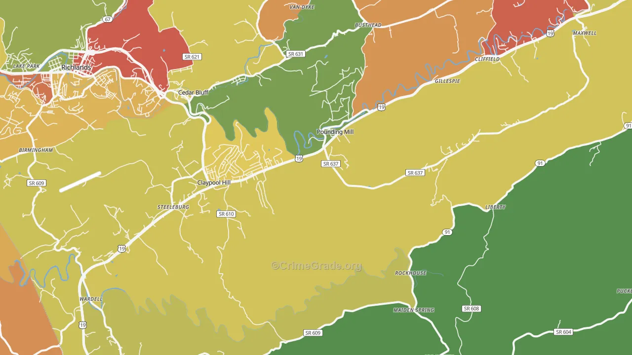 24637, VA Map of Theft Rates