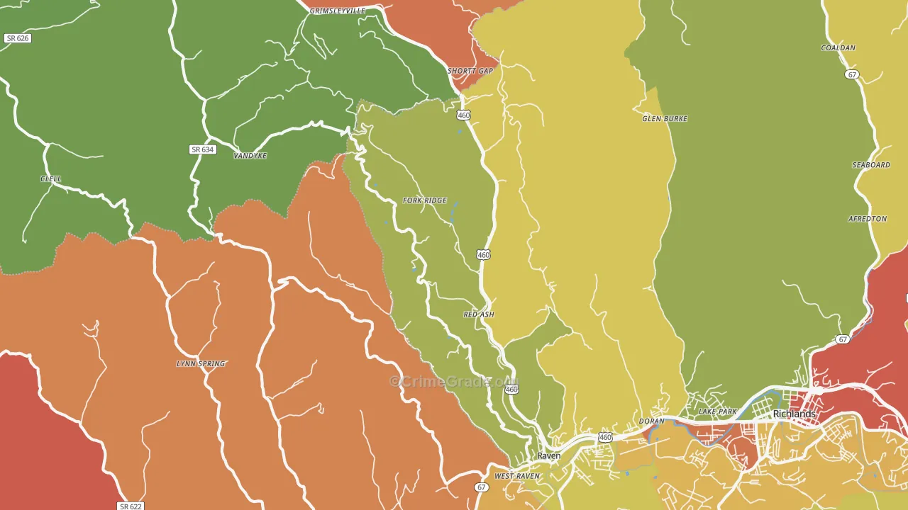 24639, VA Map of Theft Rates