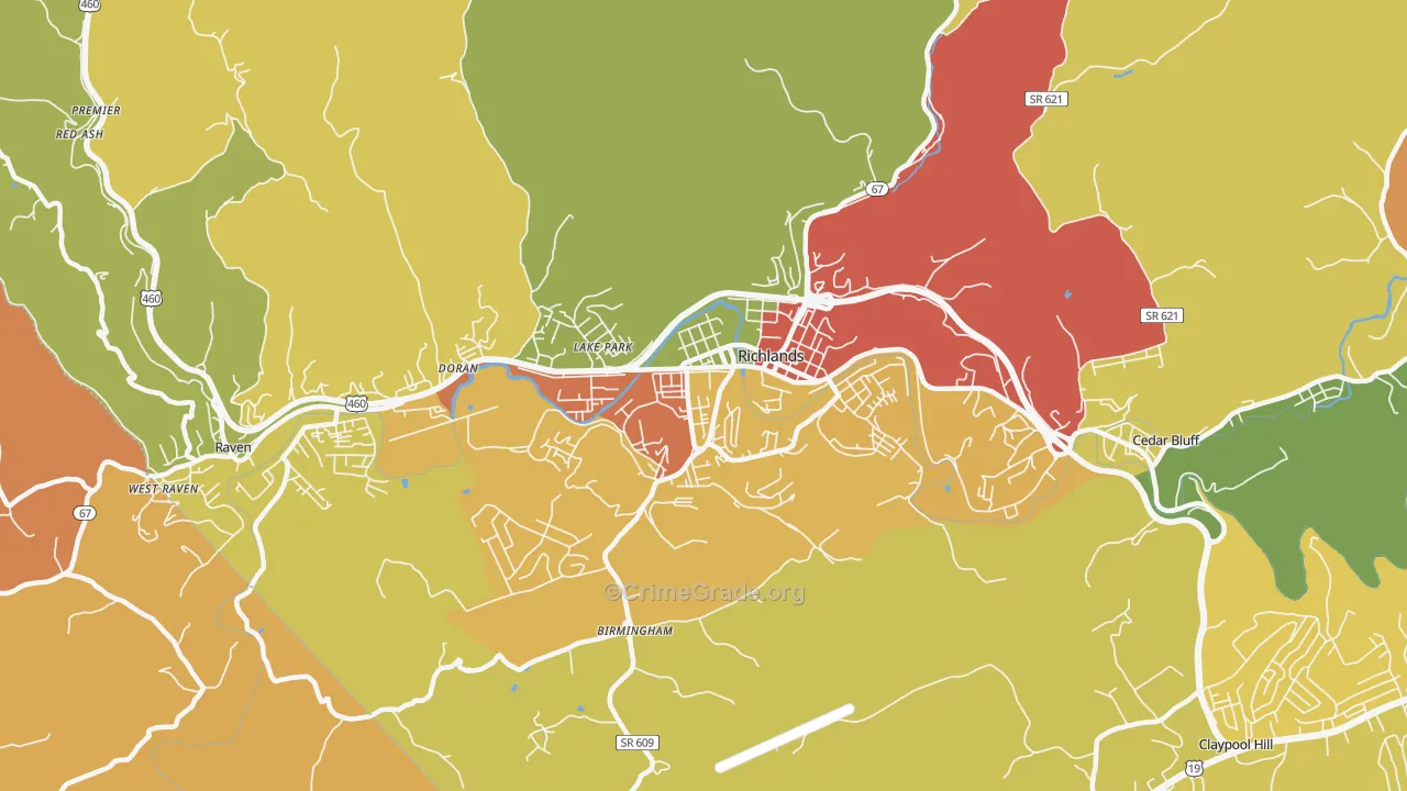 24641, VA Map of Theft Rates