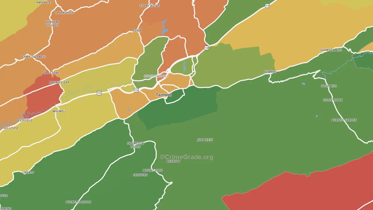24651, VA Map of Theft Rates
