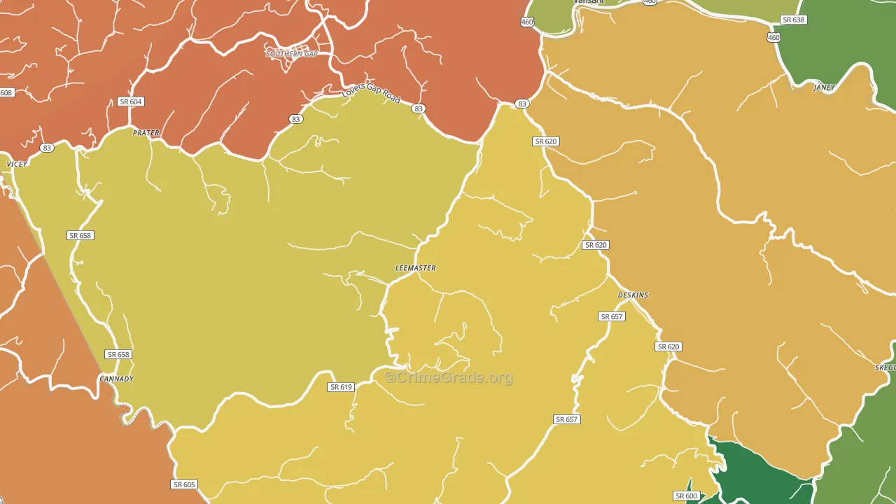 24656, VA Map of Theft Rates