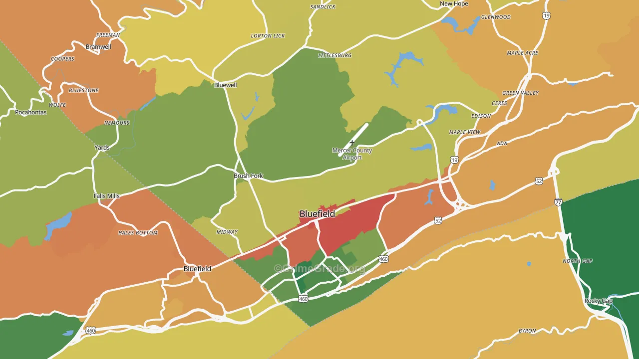 24701, WV Map of Theft Rates