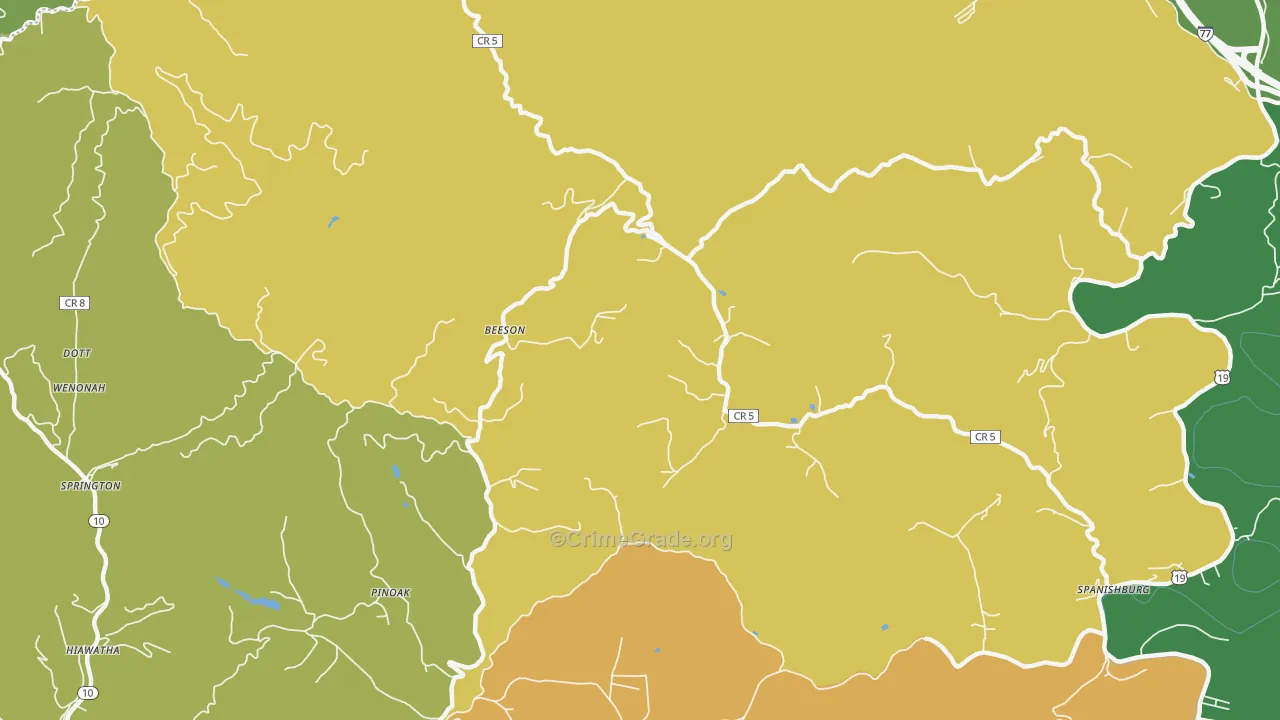 24714, WV Map of Theft Rates