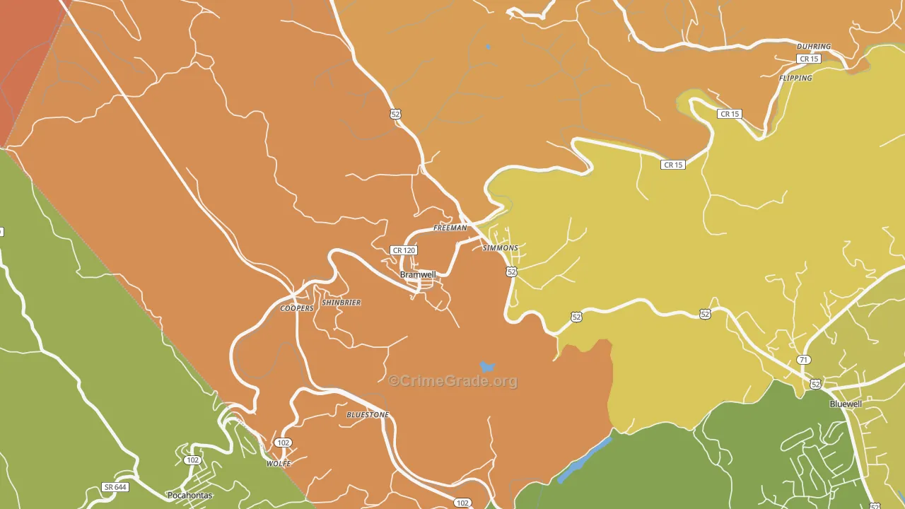 24724, WV Map of Theft Rates
