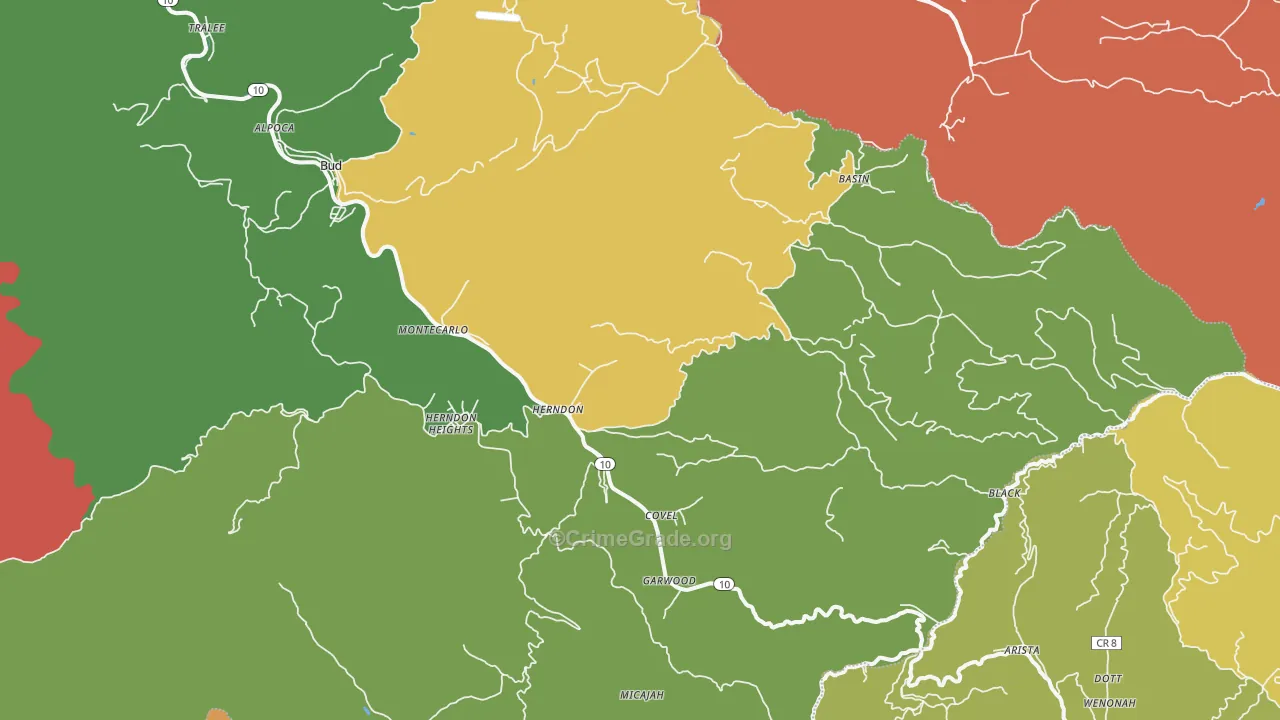24726, WV Map of Theft Rates