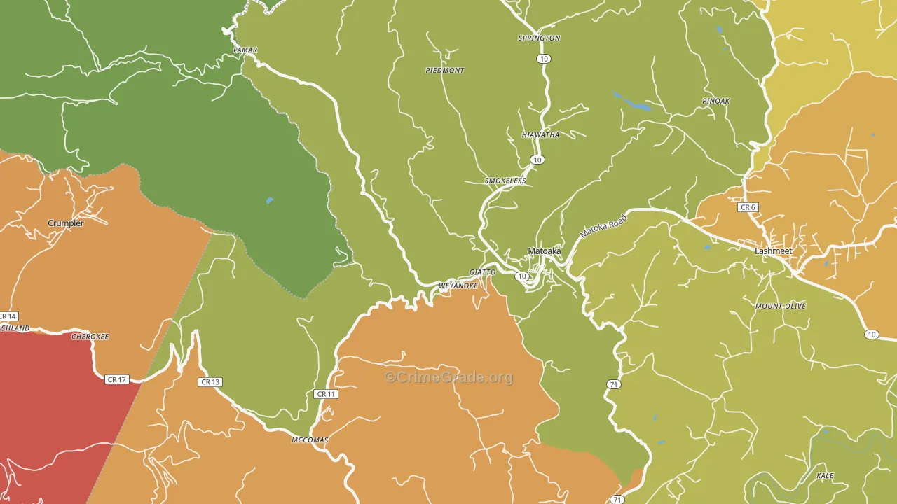 24736, WV Map of Theft Rates
