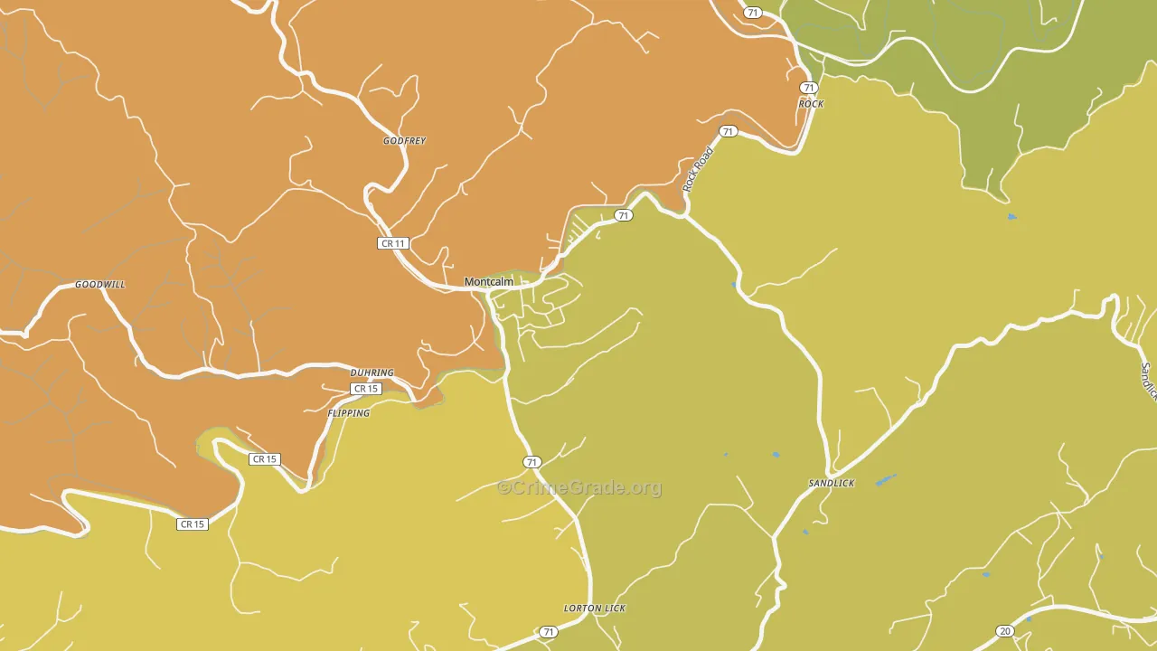 24737, WV Map of Theft Rates