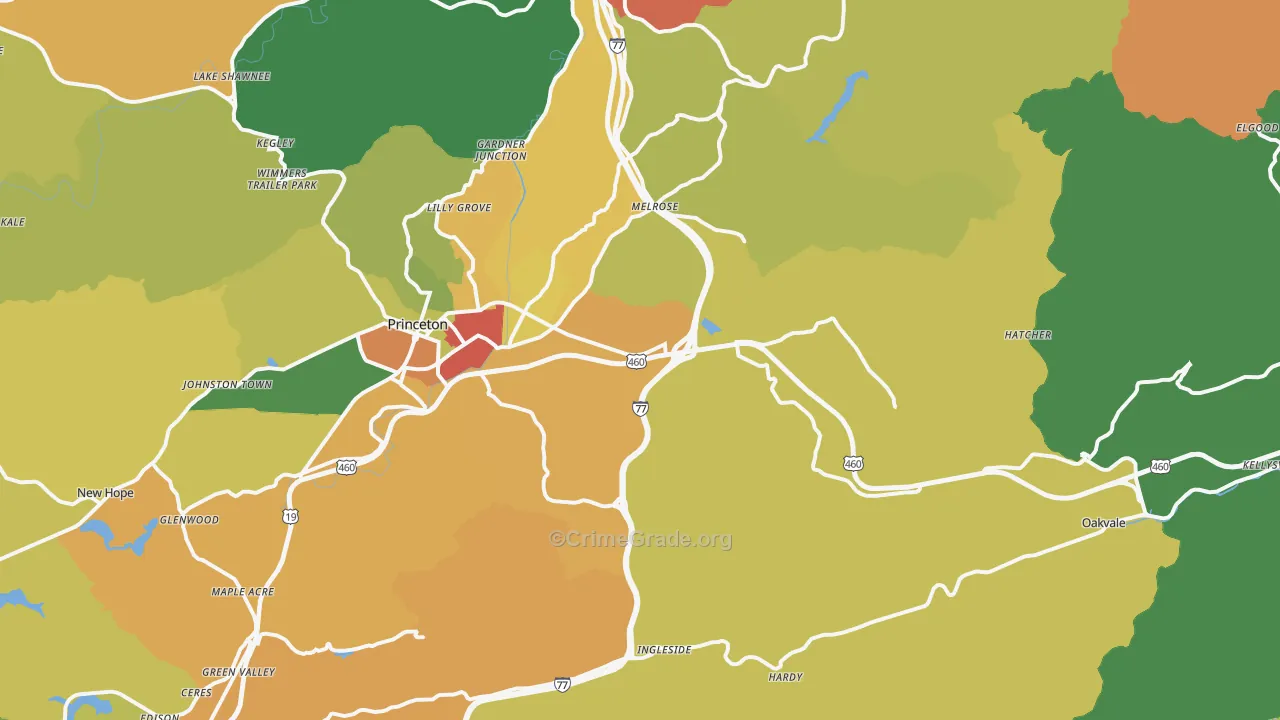 24739, WV Map of Theft Rates