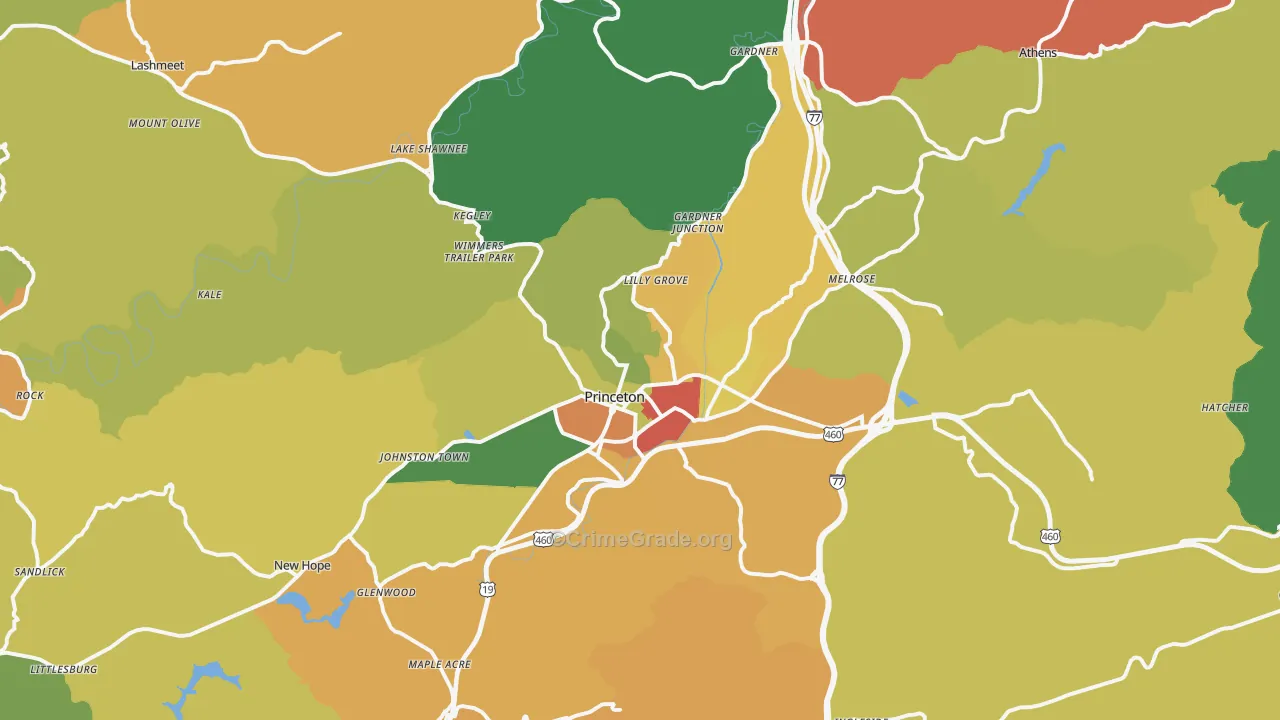 24740, WV Map of Theft Rates