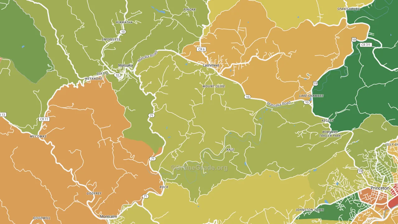 24747, WV Map of Theft Rates