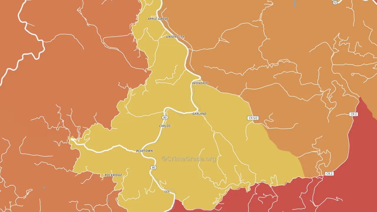 24811, WV Map of Theft Rates