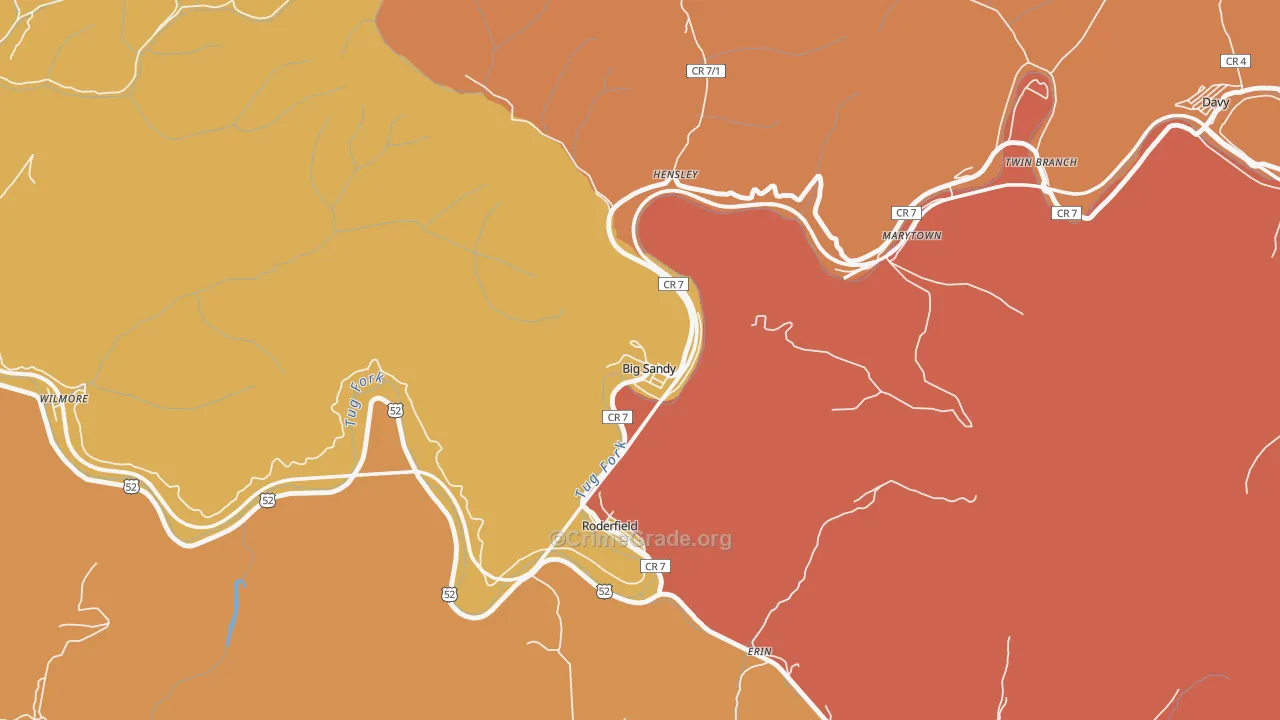 24816, WV Map of Theft Rates