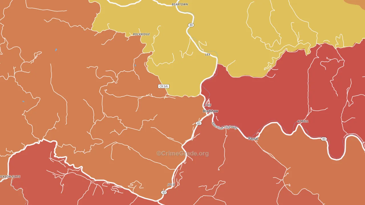 24817, WV Map of Theft Rates