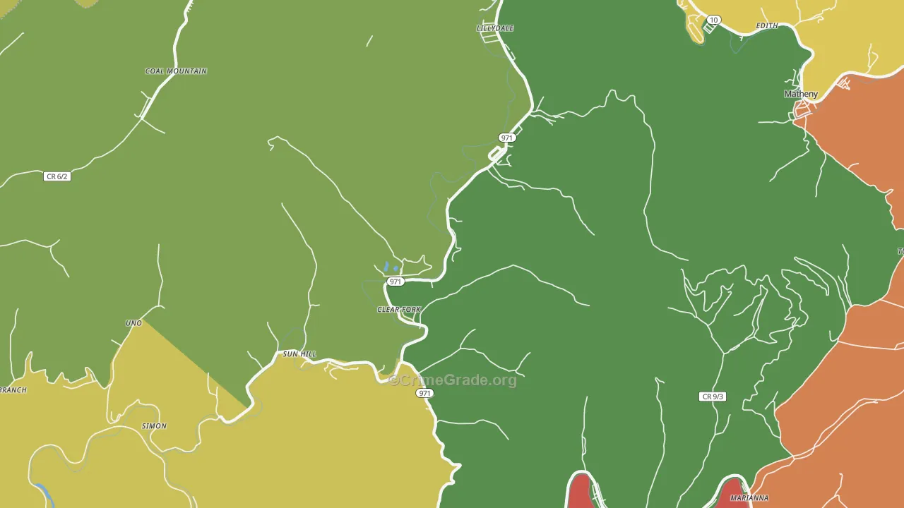 24822, WV Map of Theft Rates