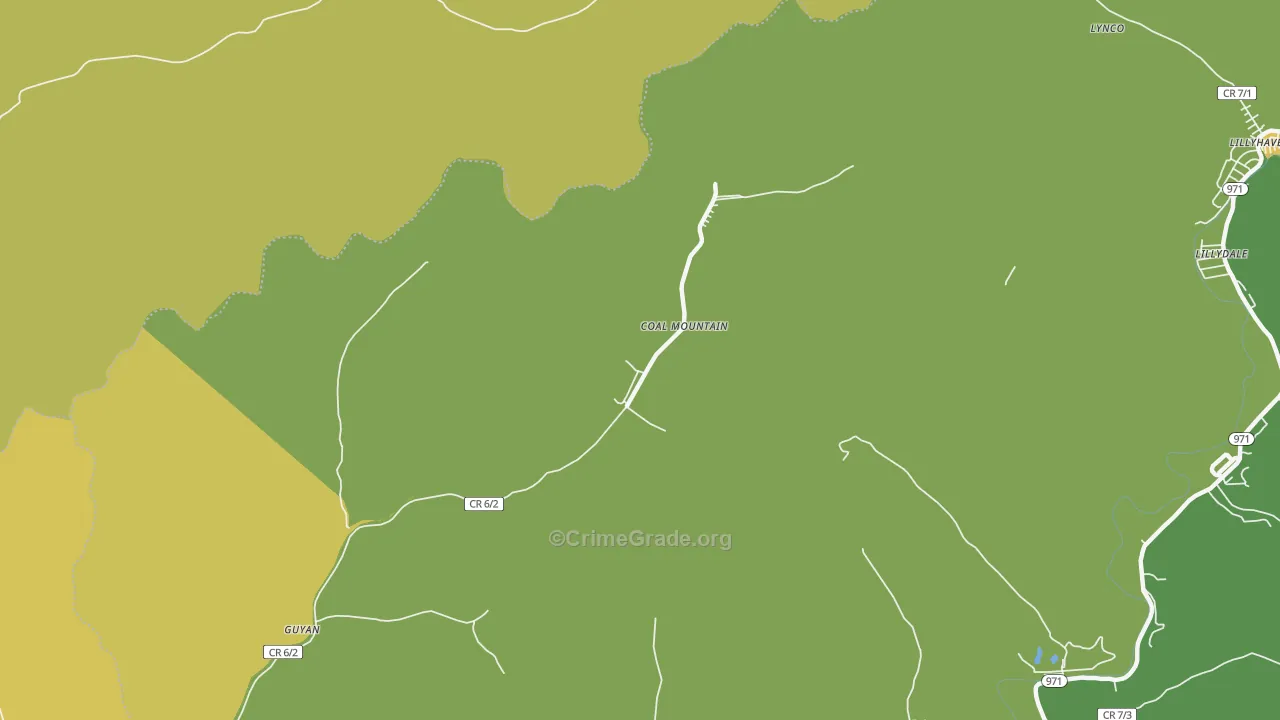 24823, WV Map of Theft Rates