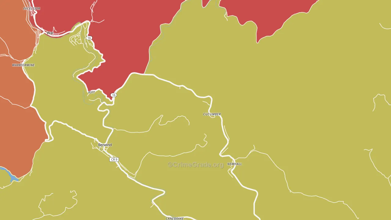 24826, WV Map of Theft Rates