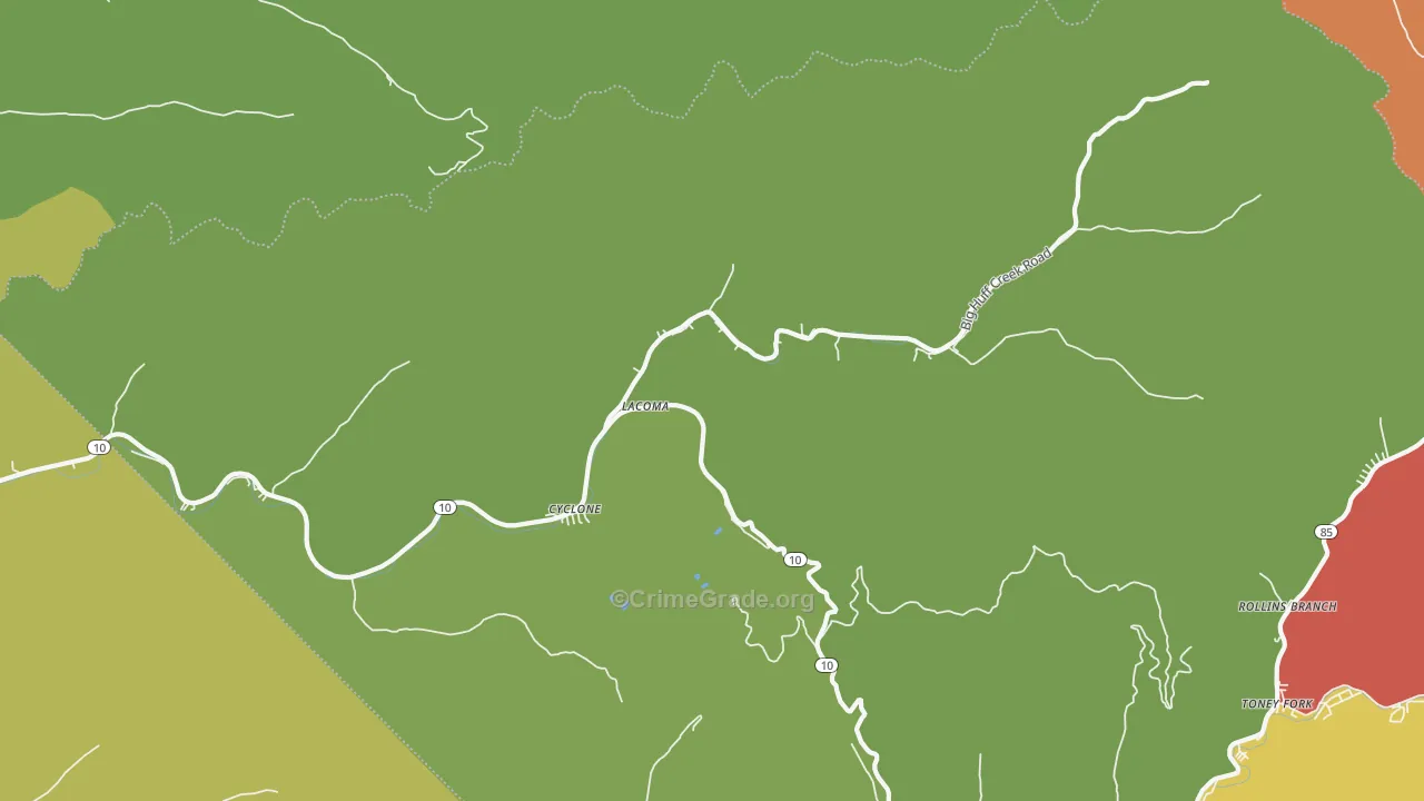 24827, WV Map of Theft Rates