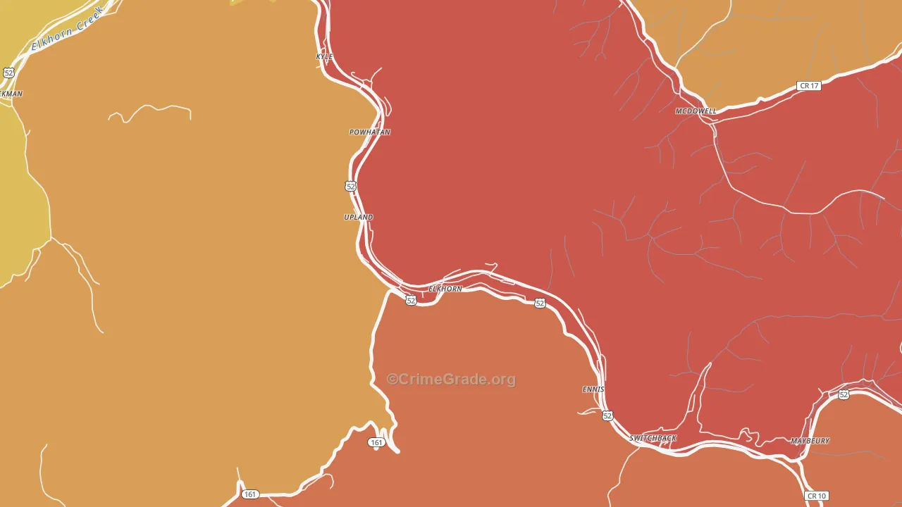 24831, WV Map of Theft Rates