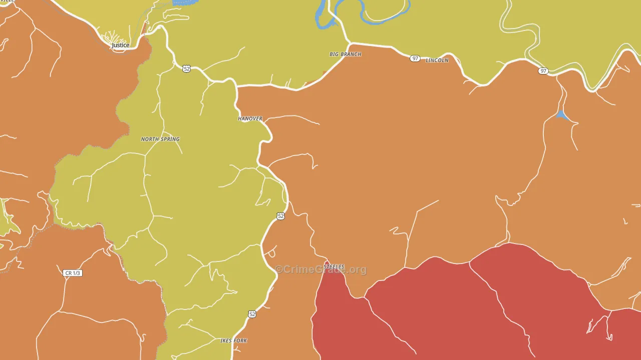 24839, WV Map of Theft Rates