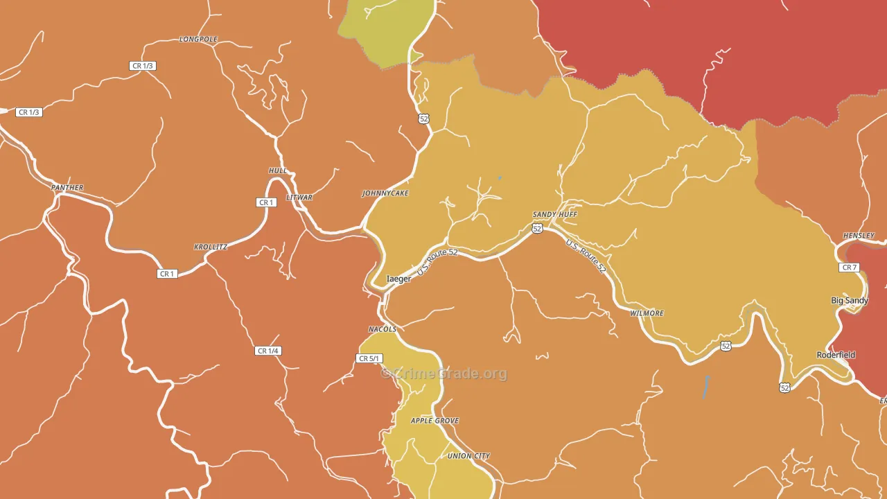 24844, WV Map of Theft Rates