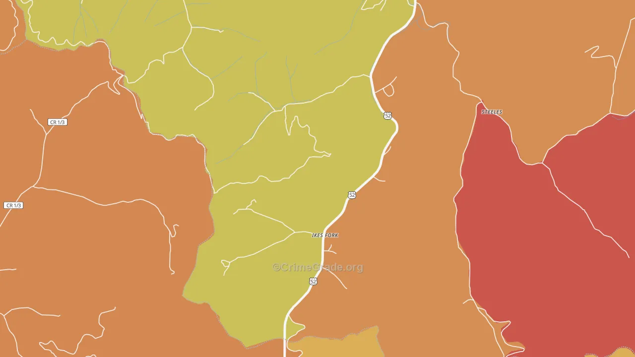 24845, WV Map of Theft Rates