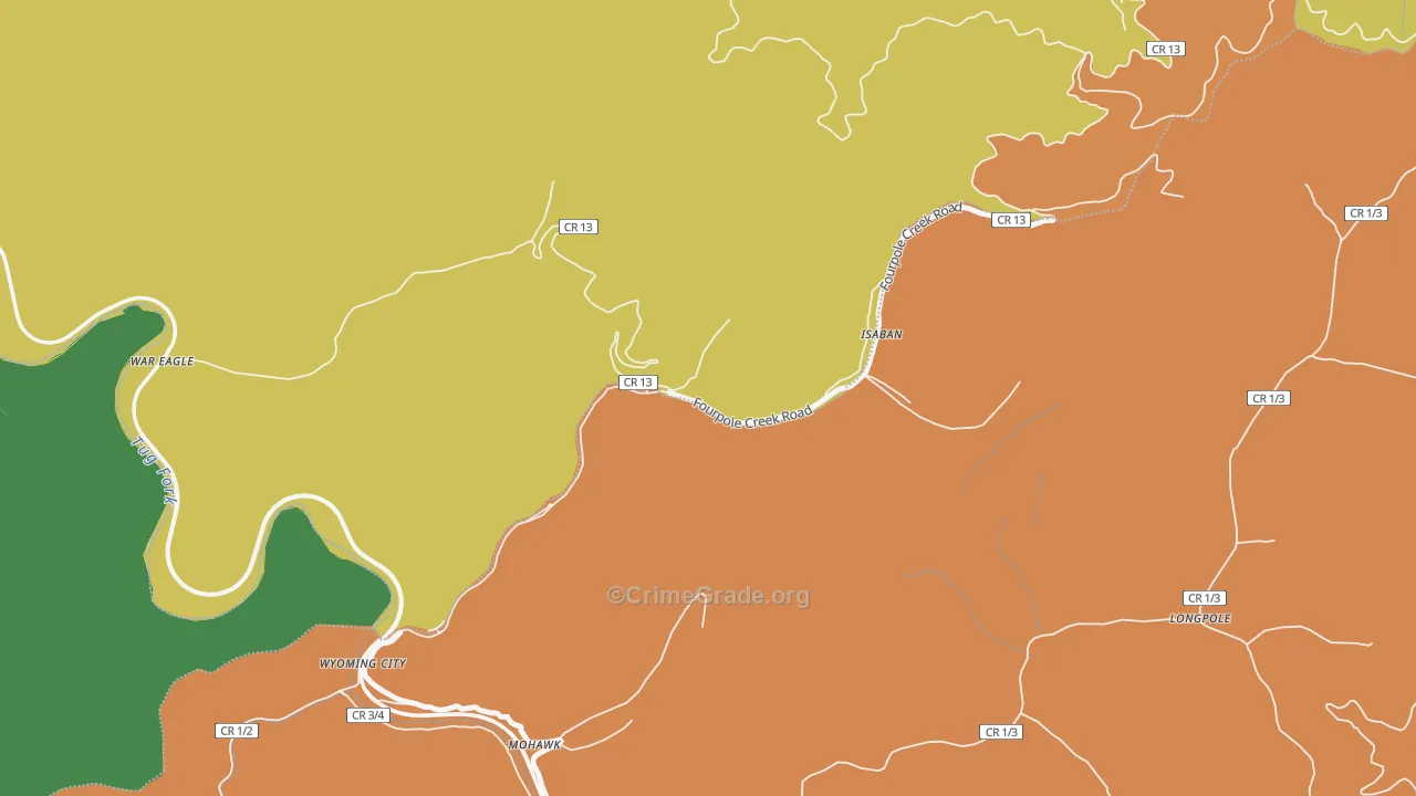 24846, WV Map of Theft Rates