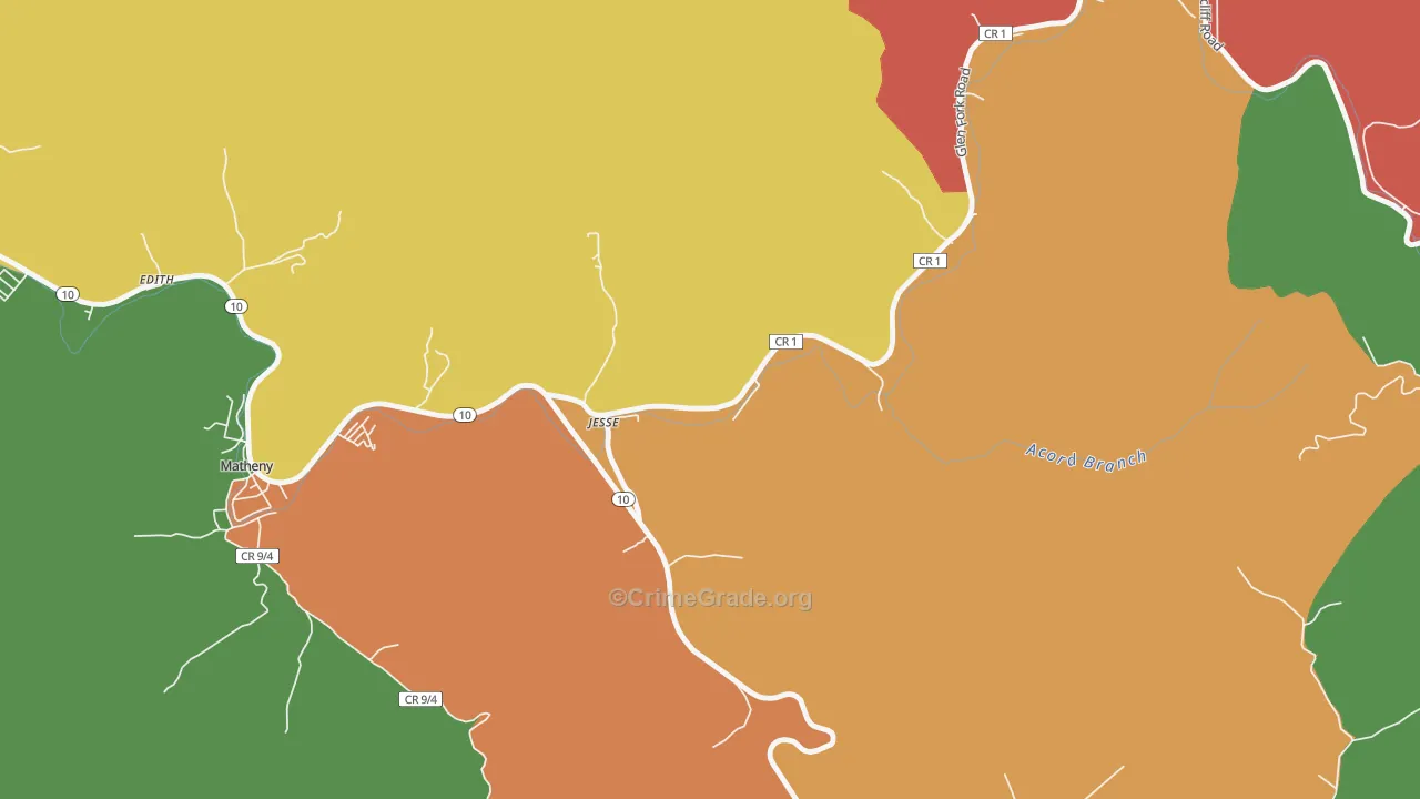 24849, WV Map of Theft Rates