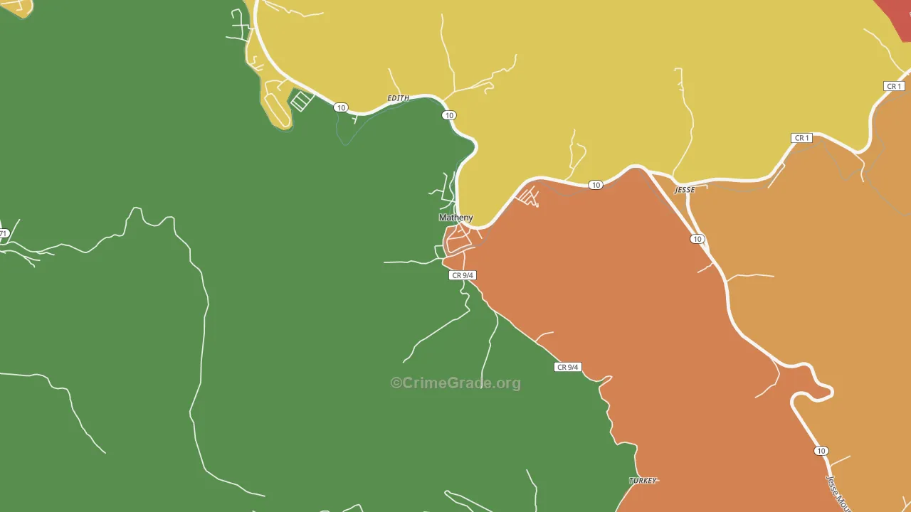 24860, WV Map of Theft Rates