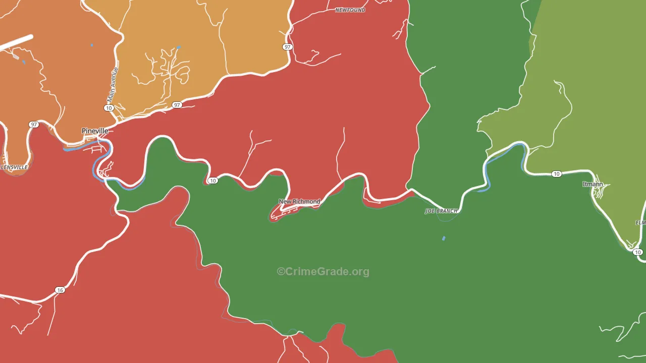 24867, WV Map of Theft Rates
