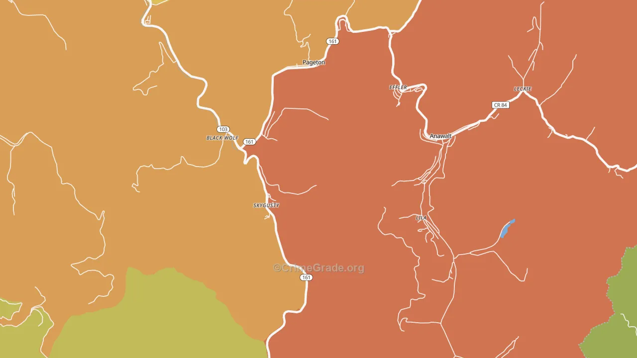 24871, WV Map of Theft Rates
