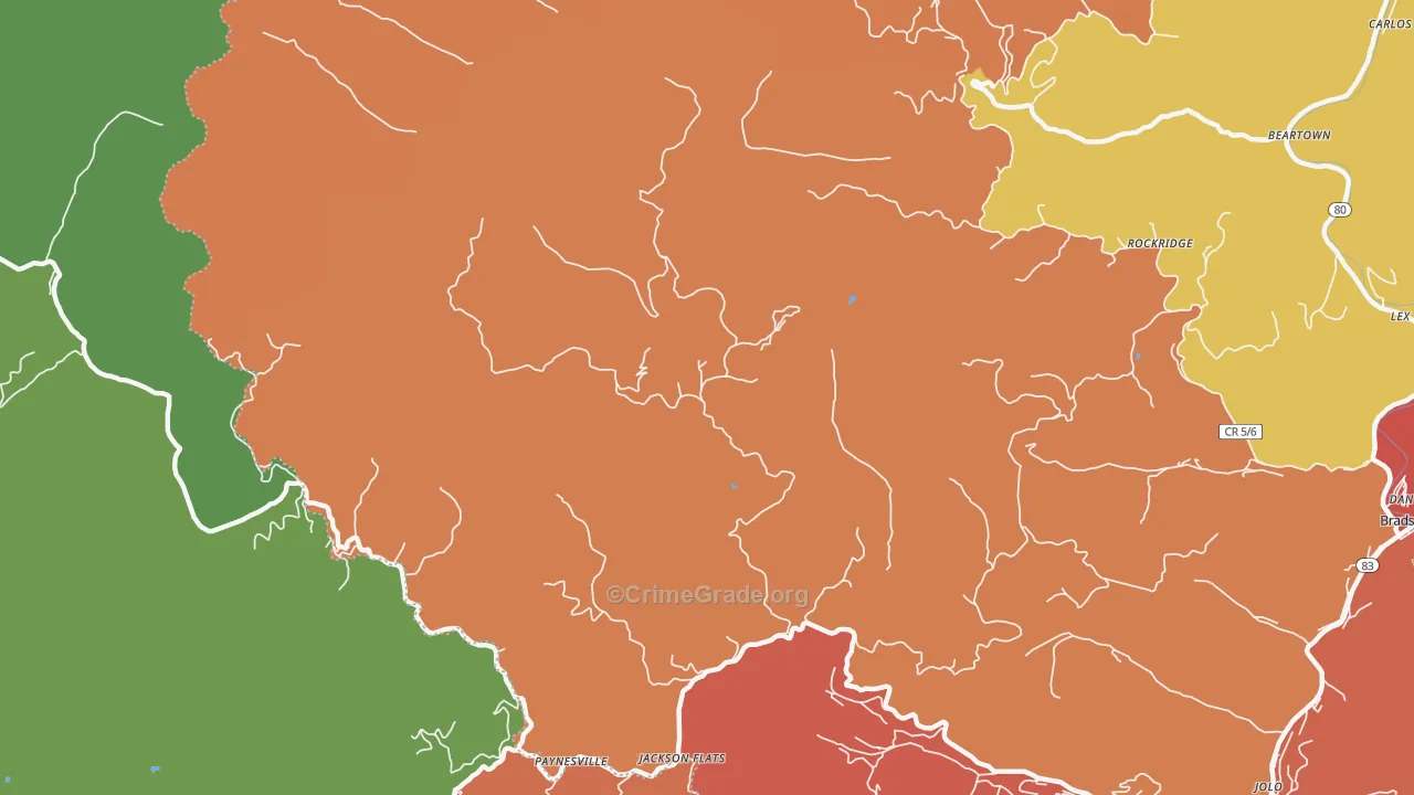 24873, WV Map of Theft Rates