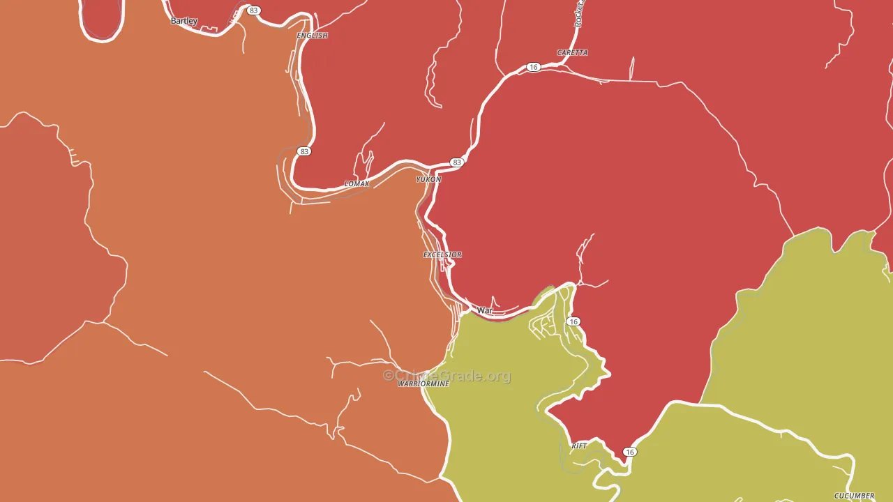 24892, WV Map of Theft Rates