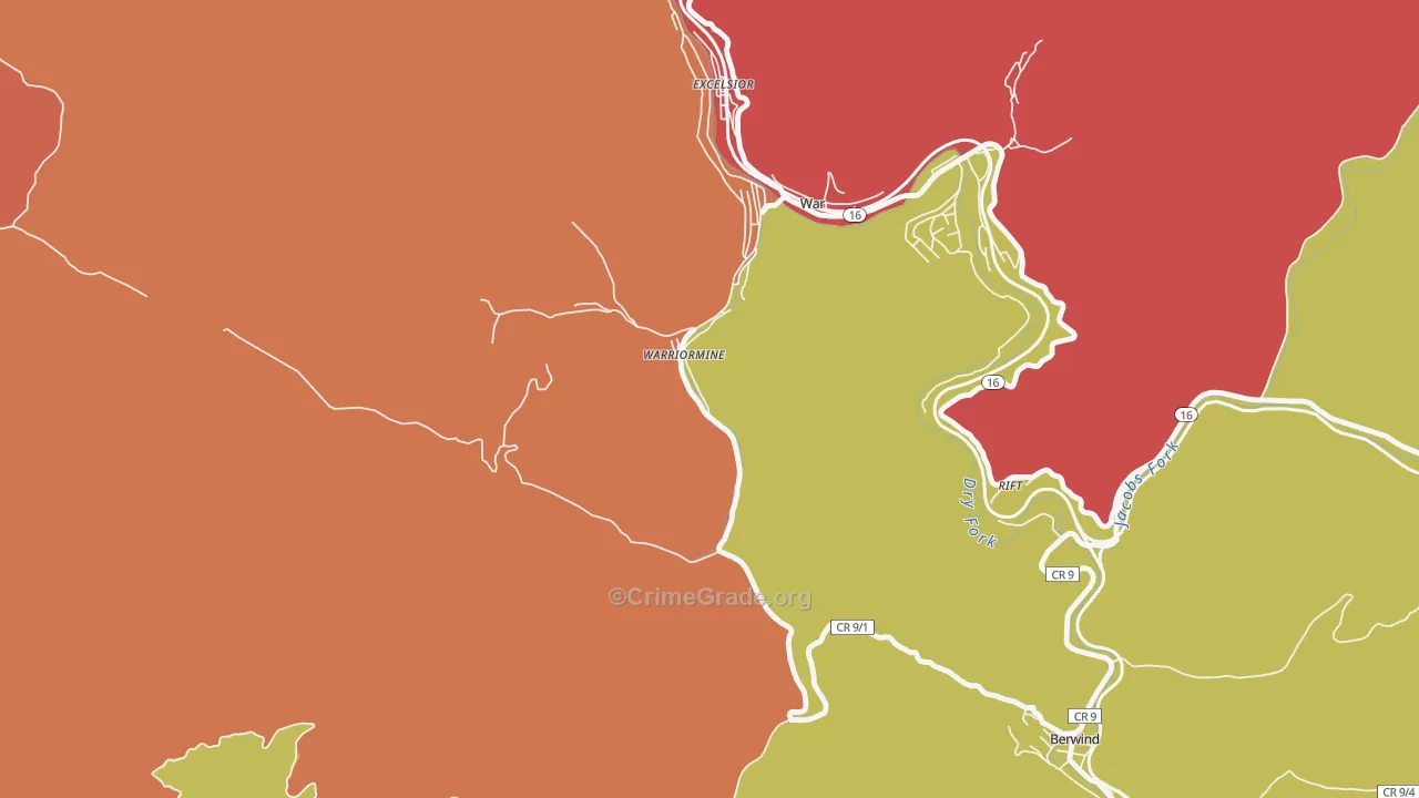24894, WV Map of Theft Rates