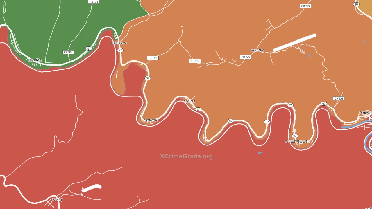 24898, WV Map of Theft Rates