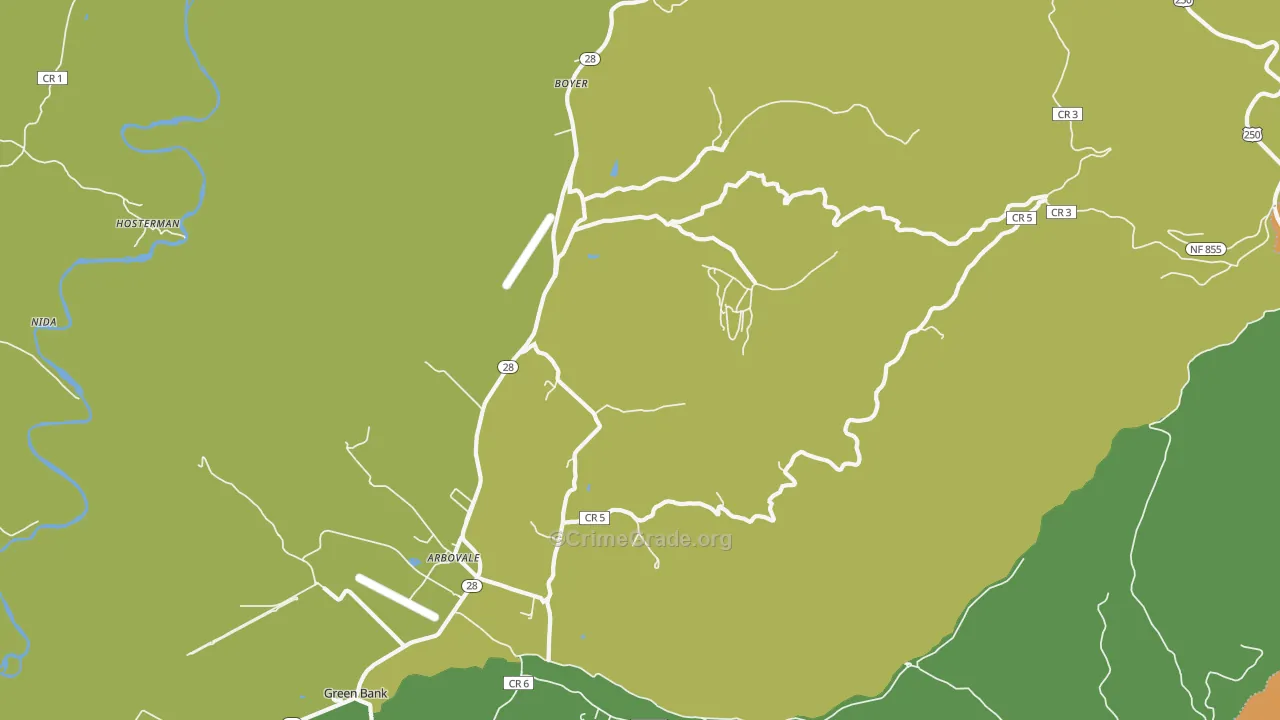 24915, WV Map of Theft Rates