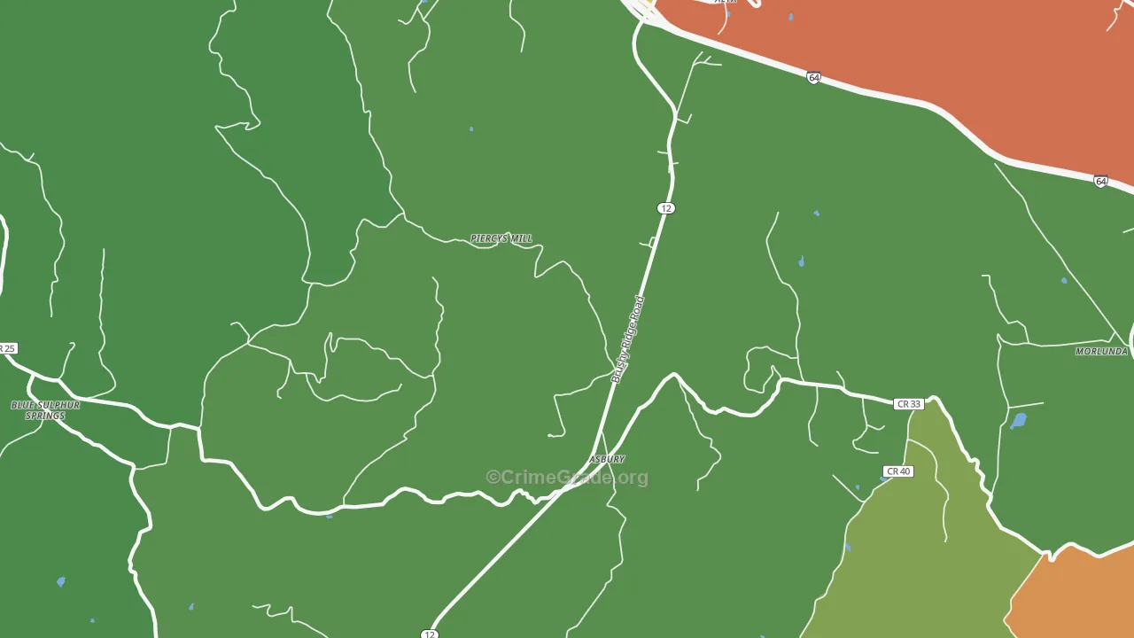 24916, WV Map of Theft Rates