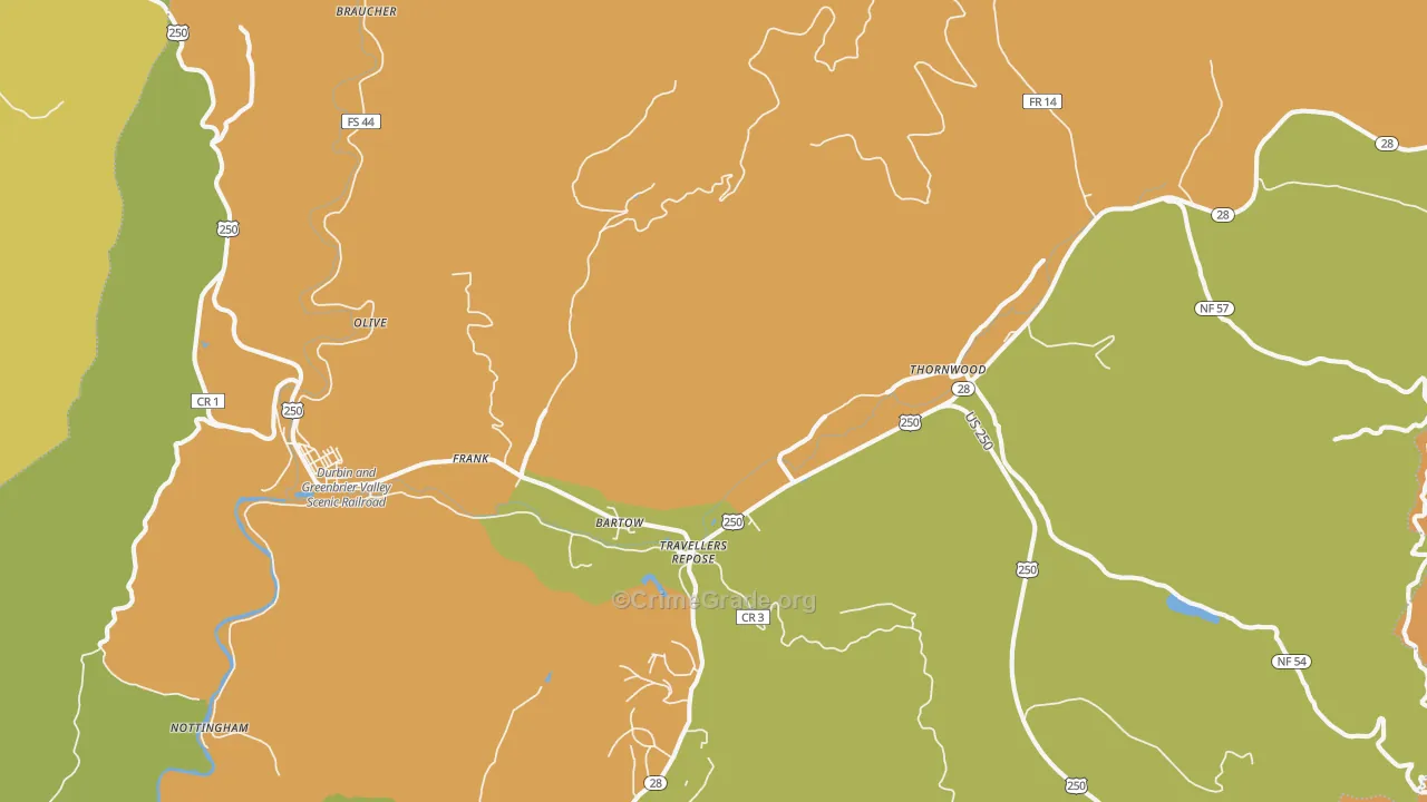 24920, WV Map of Theft Rates