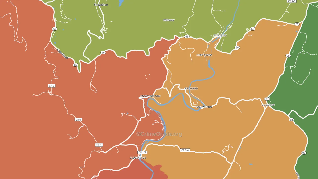 24927, WV Map of Theft Rates