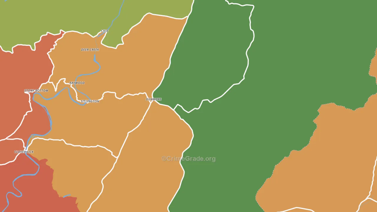 24934, WV Map of Theft Rates