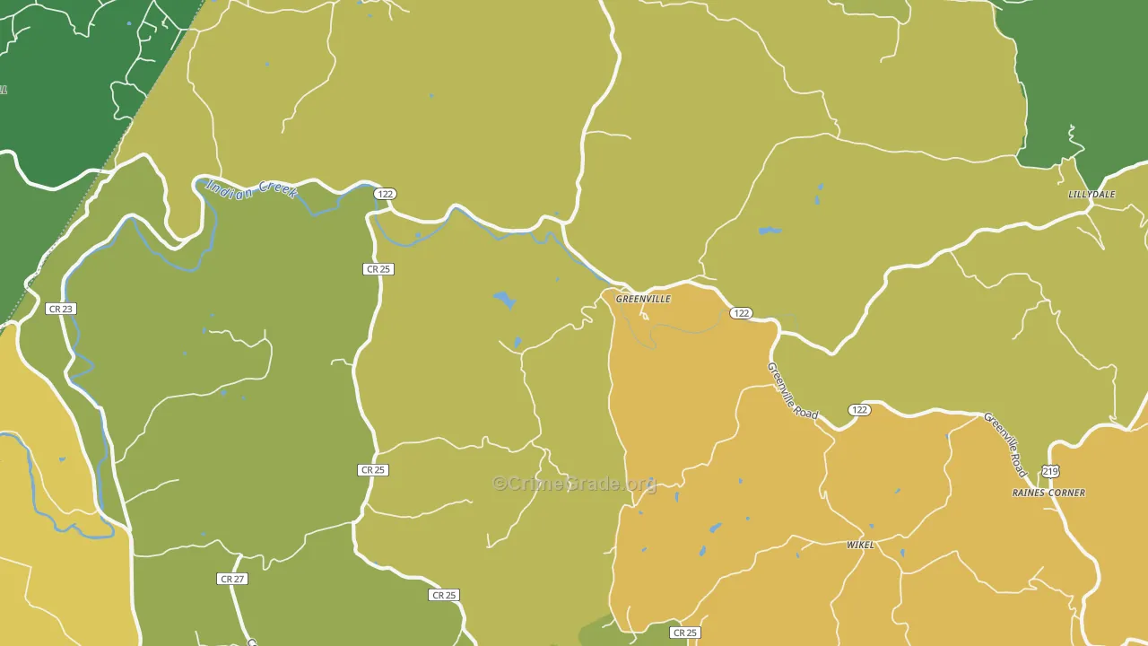 24945, WV Map of Theft Rates