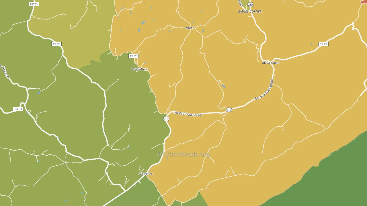 24951, WV Map of Theft Rates