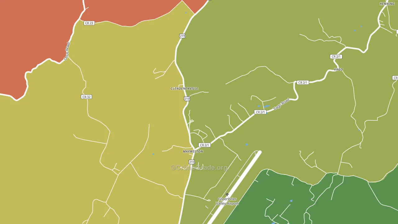 24957, WV Map of Theft Rates