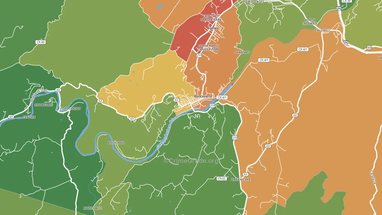 24970, WV Map of Theft Rates
