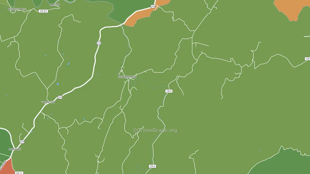 24974, WV Map of Theft Rates